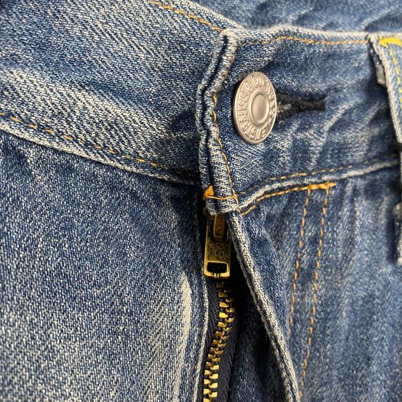 Levi's Vintage Made in Japan 100% Cotton 1950s 701 High Waist Straight Leg Jeans - Picture 9 of 11